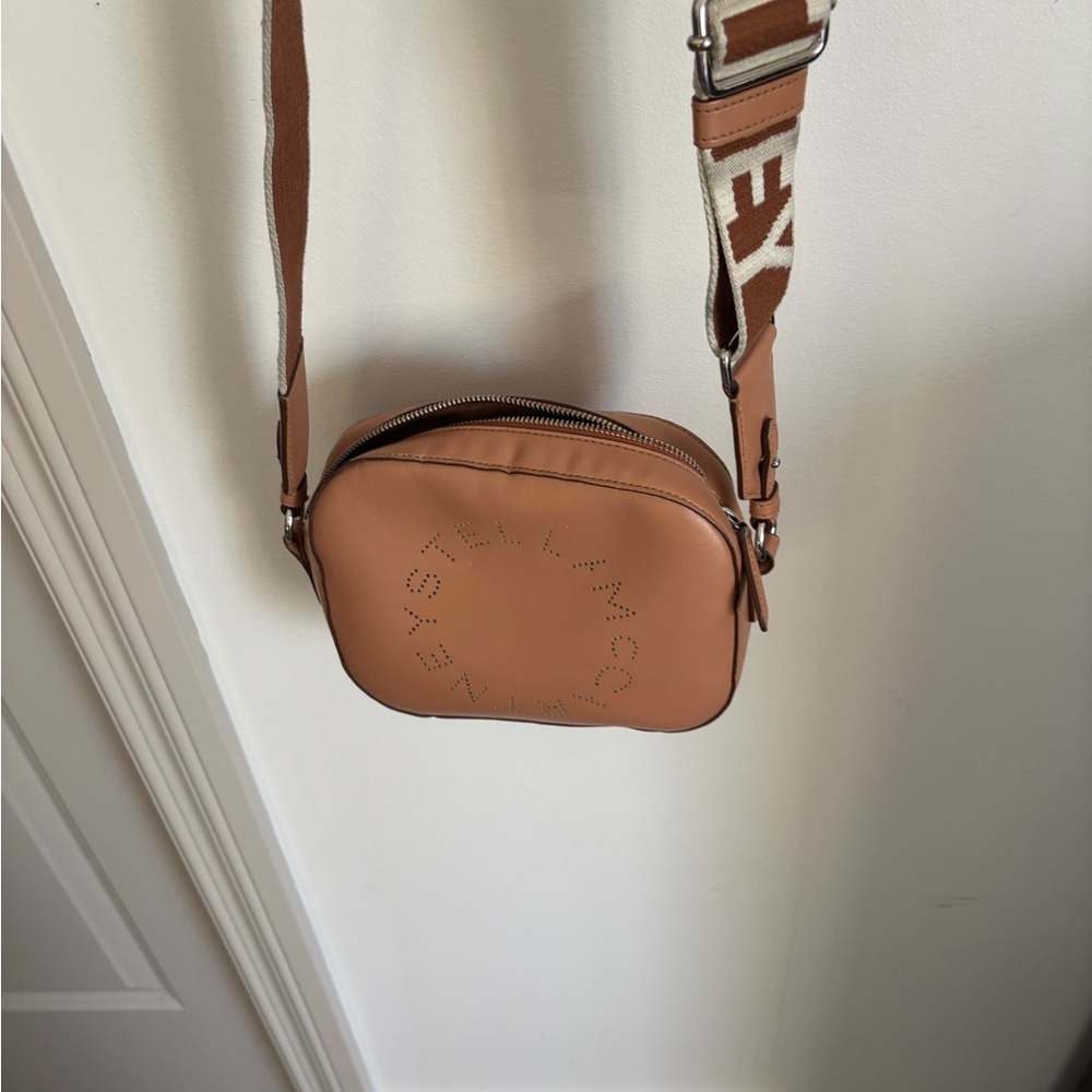 Stella McCartney Brown Crossbody Bag with Logo Strap
See photo of purchase